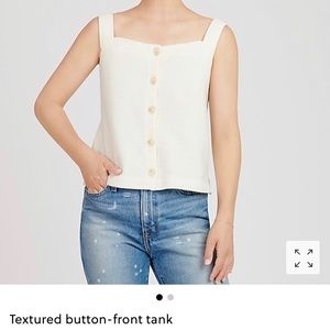 J crew textured button down front top